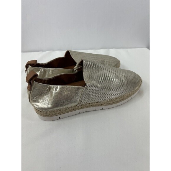 Gentle Souls Lara A-line Sporty 2 Flats Light Gold Leather Size 8.5 Perforated - Picture 5 of 12